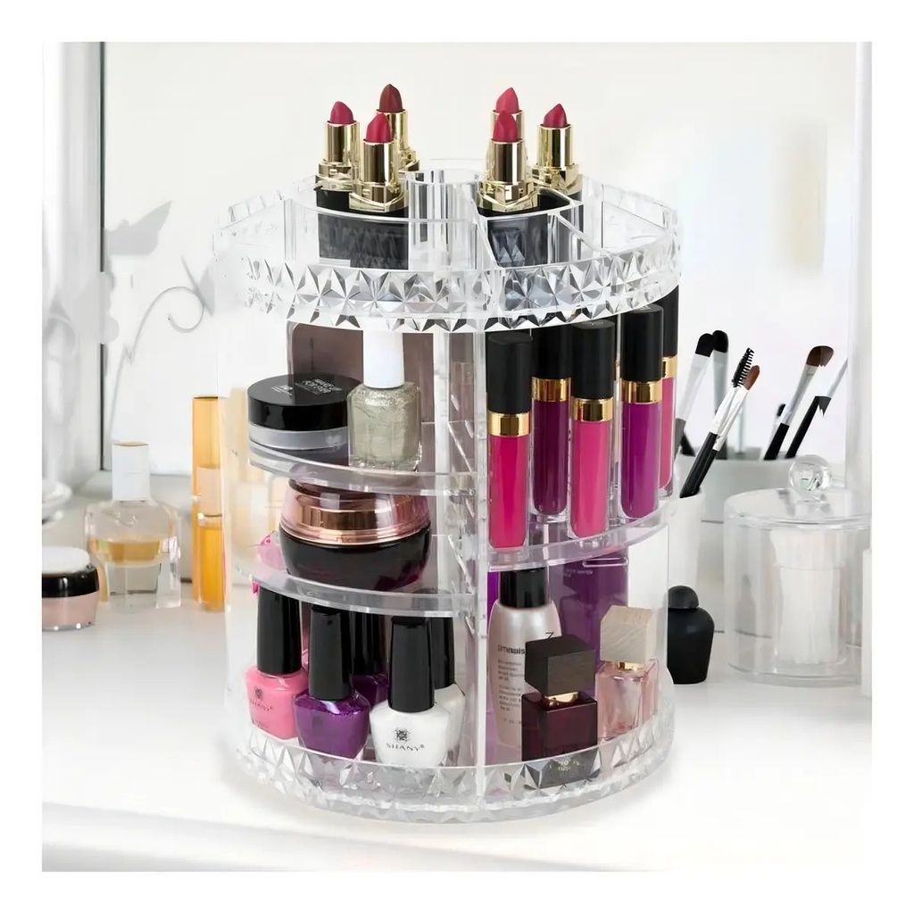 ORGANIZADOR COSMETICOS GIRATORIO DIAMANTE 360 LD 188