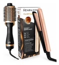 COMBO PLANCHA DE CABELLO Y CEPILLO SECADOR REMILNGTON KERATINA  RE-2601
