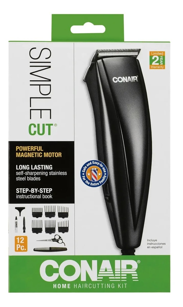 PELUQUERA SIMPLE CUT 12PCS CONAIR HC108RGB