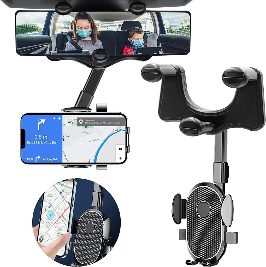 SOPORTE HOLDER ESPEJO RETROVISOR CARRO FLEXIBLE 2511-1