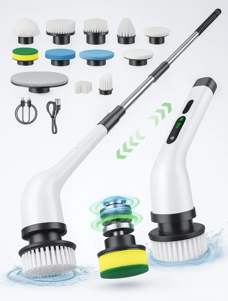 CEPILLO DE LIMPIEZA ELECTRICO 9 EN 1 MZ-003