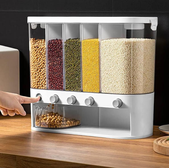 DISPENSADOR DE GRANOS 5 BOTONES