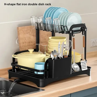 ORGANIZADOR DE PLATOS CON DRENAJE DE 65 CM