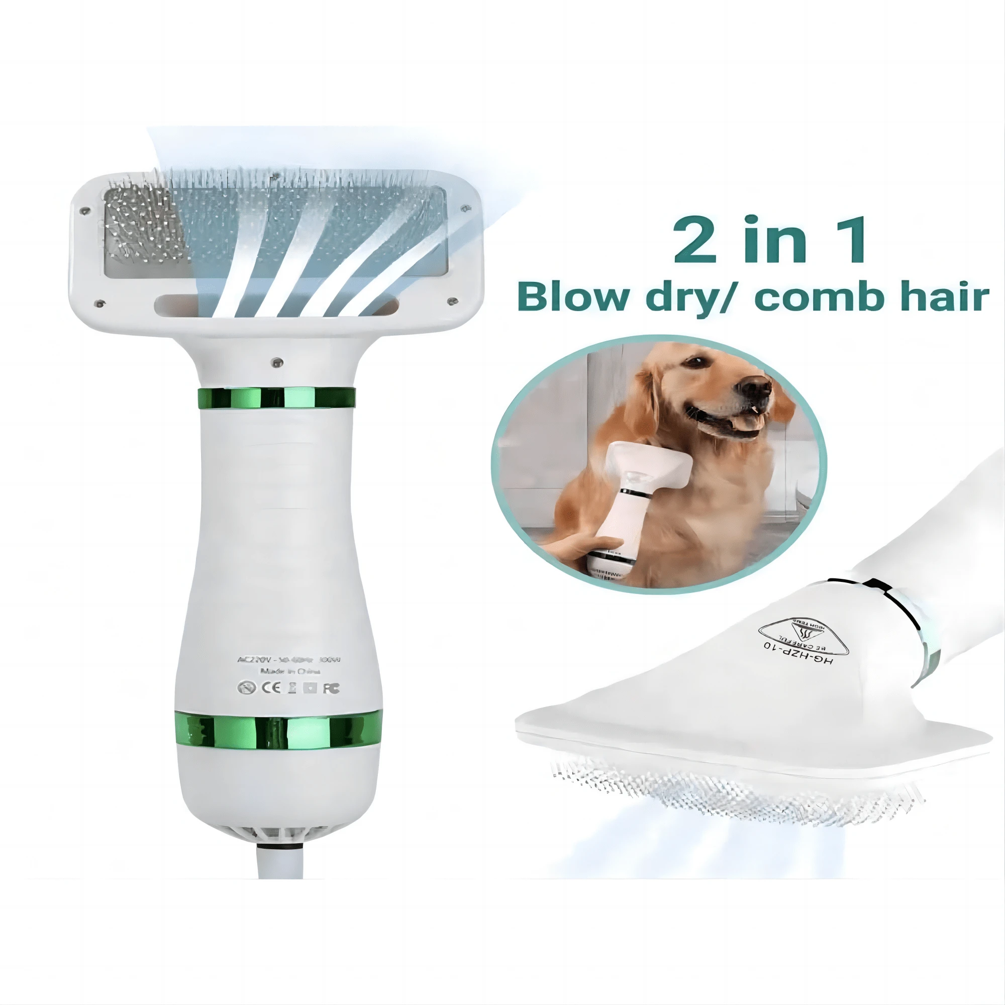 CEPILLO SECADOR MASCOTAS 300W 2 EN 1