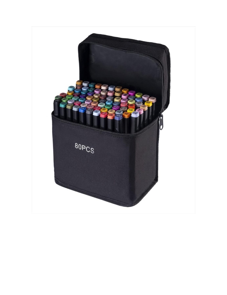 SET DE MARCADORES 80 PCS