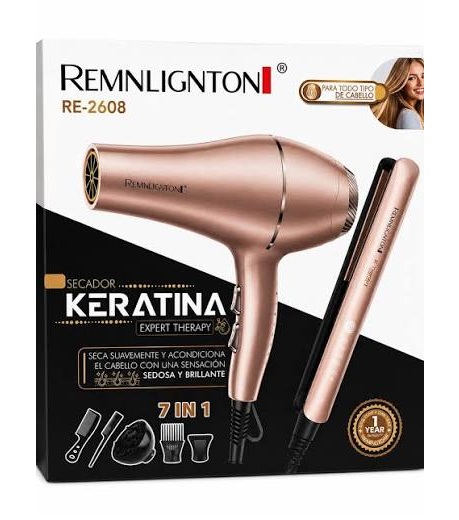 SECADOR Y PLANCHA DE CABELLO REMLTON RE-2608 7 EN 1