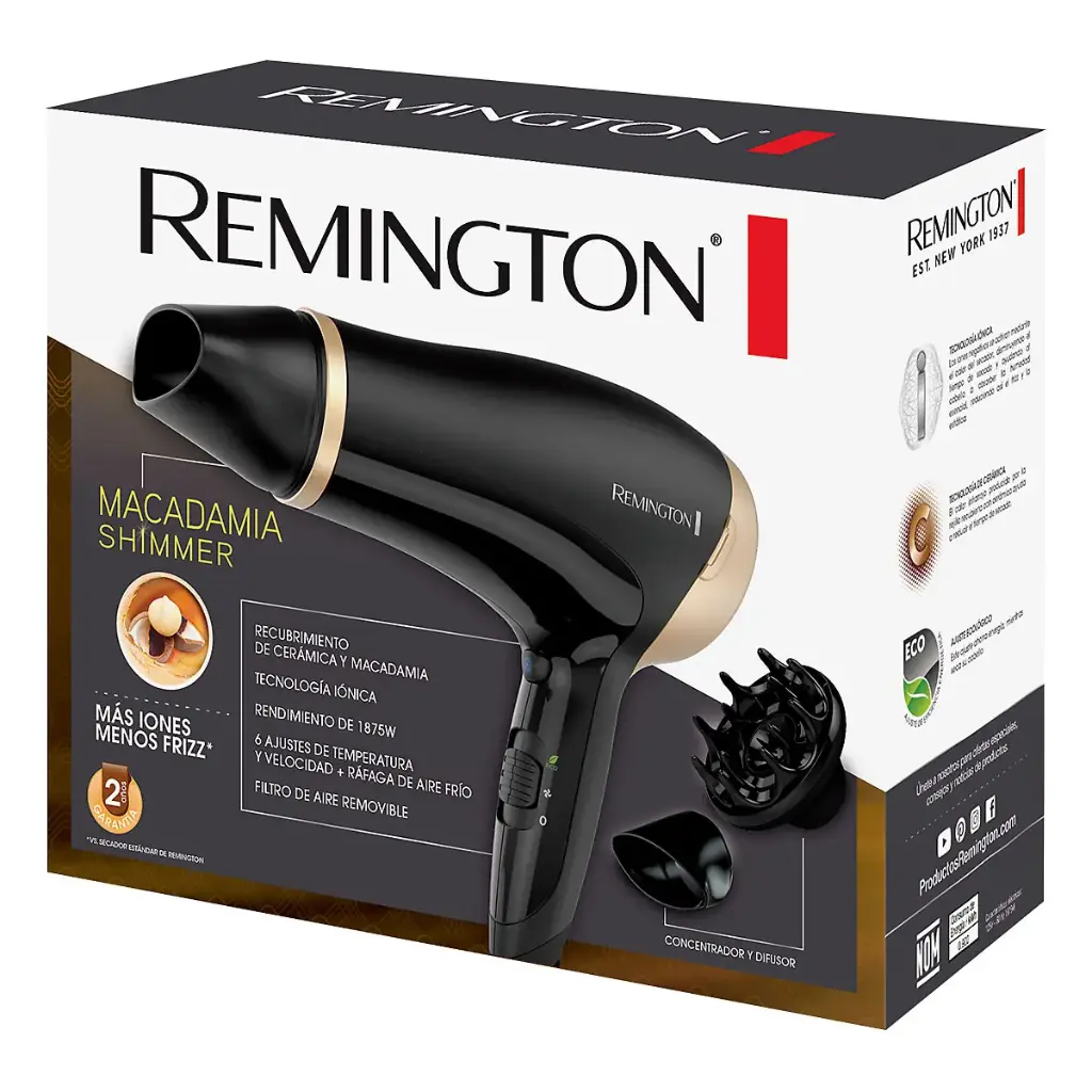 SECADOR REMINGTON ORIGINAL MACADAMIA SHIMMER D3017 