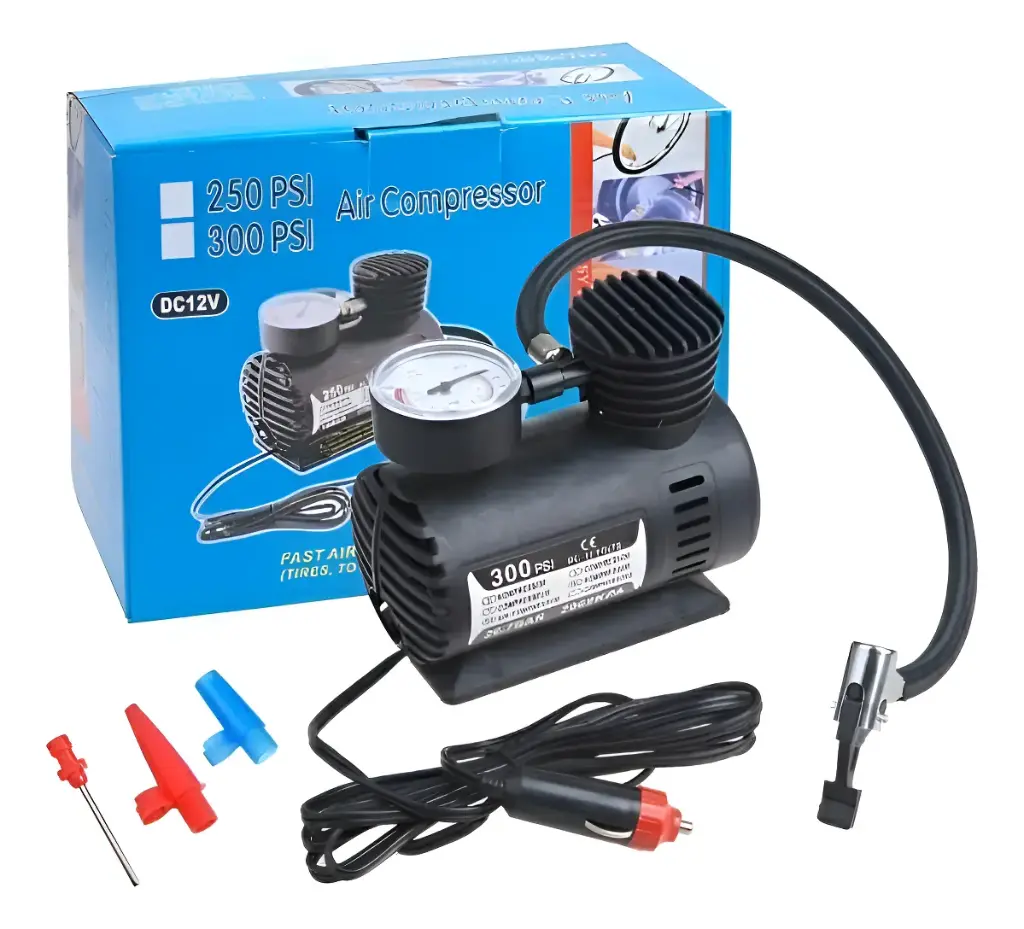 MINI COMPRESOR DE AIRE INFLADOR NEUMATICOS CICLAS -MOTOS 