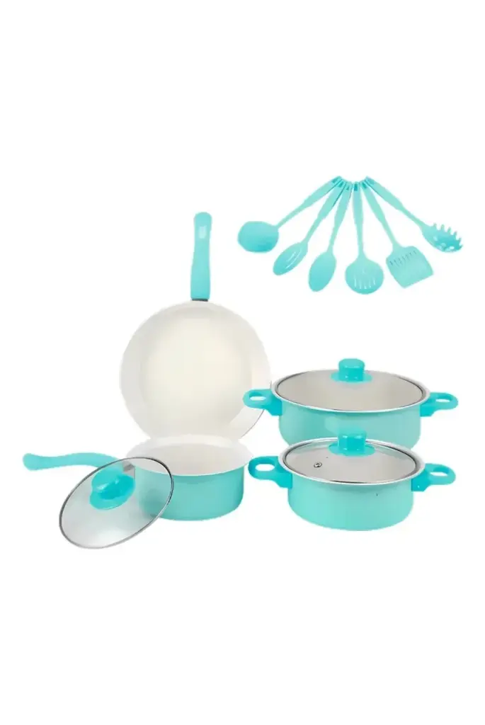 JUEGO DE OLLAS Y UTENSILIOS DE COCINA 13 PCS RWCW-9713
