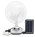 VENTILADOR CON PANEL SOLAR 3W Y BOMBILLOS GDTIMES GD-8019