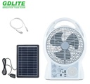 VENTILADOR SOLAR 6 EN 1 - 2 BOMBILLOS 5800MAH 6W GDTIMES GD-8029