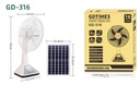 VENTILADOR SOLAR 16 PULGADAS Y 2 BOMBILLOS GDTIMES GD316