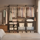 ROPERO ARMABLE 3 CUERPOS CLOSET PERCHERO ORGANIZADOR DE ROPA 8106-3
