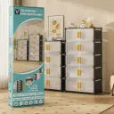 ZAPATERO MULTIFUNCIONAL 5 NIVELES DOBLE PUERTA 